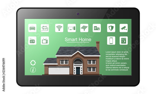 Smart home vector icon. Internet of things isometric illustration.