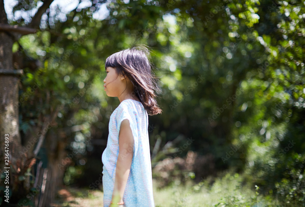 Asian little girl playing in the outdoor natural environment
Asian little girl playing in the outdoor natural environment