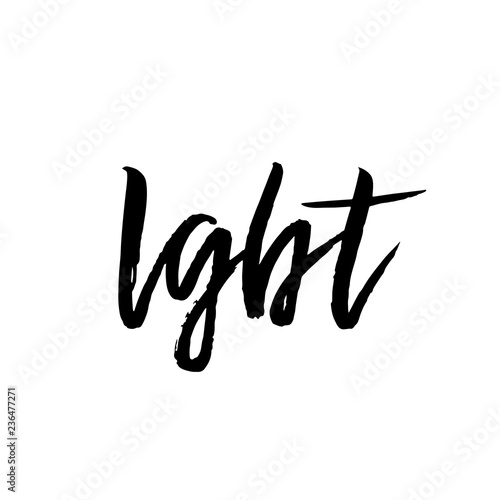 LGBT lettering typography