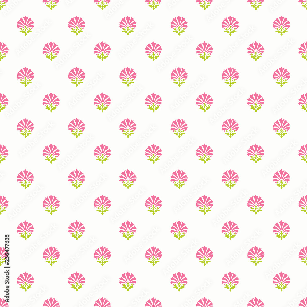 Seamless Art Deco Style Floral Pattern