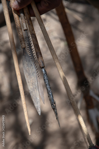 Arrows used by Hadzabe tribe near Lake Eyasi in Tanzania