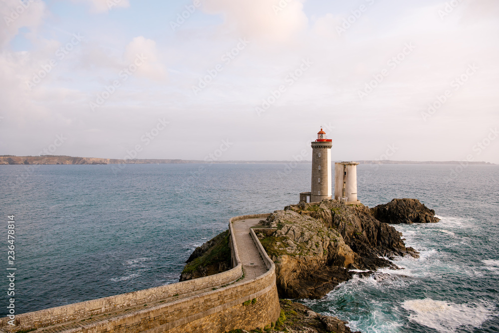 Wonderful view of old lighthouse on rock Wonderful view of old lighthouse on rock