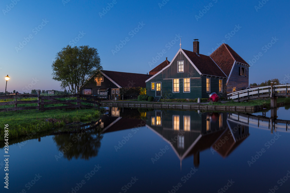 Historical dutch farm at the Zaanse Schans,Netherlands