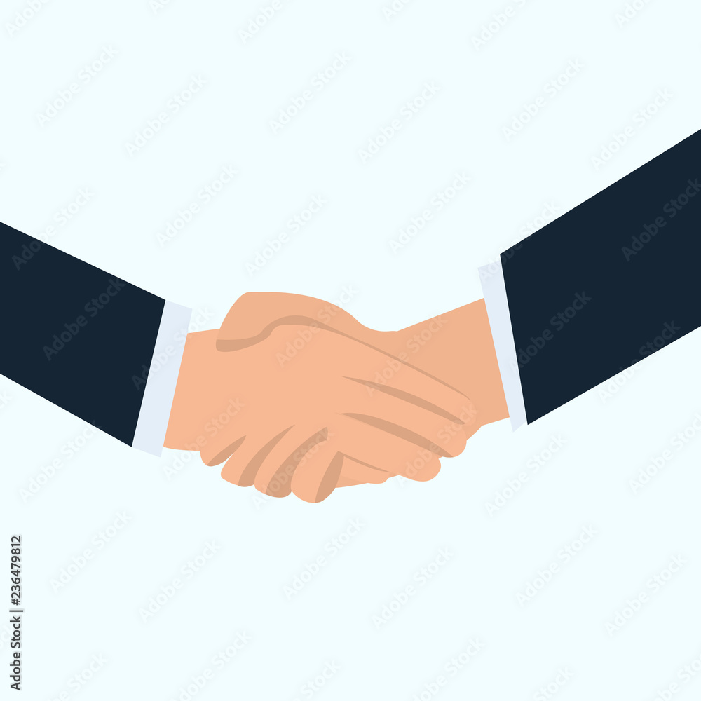 Business handshake. Two businessmen shake their hands. Business handshake. Two businessmen shake their hands.