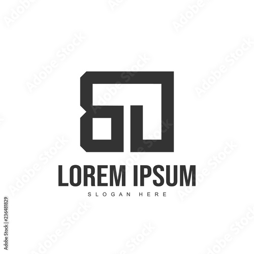 BD Letter logo design. Initial letter logo template