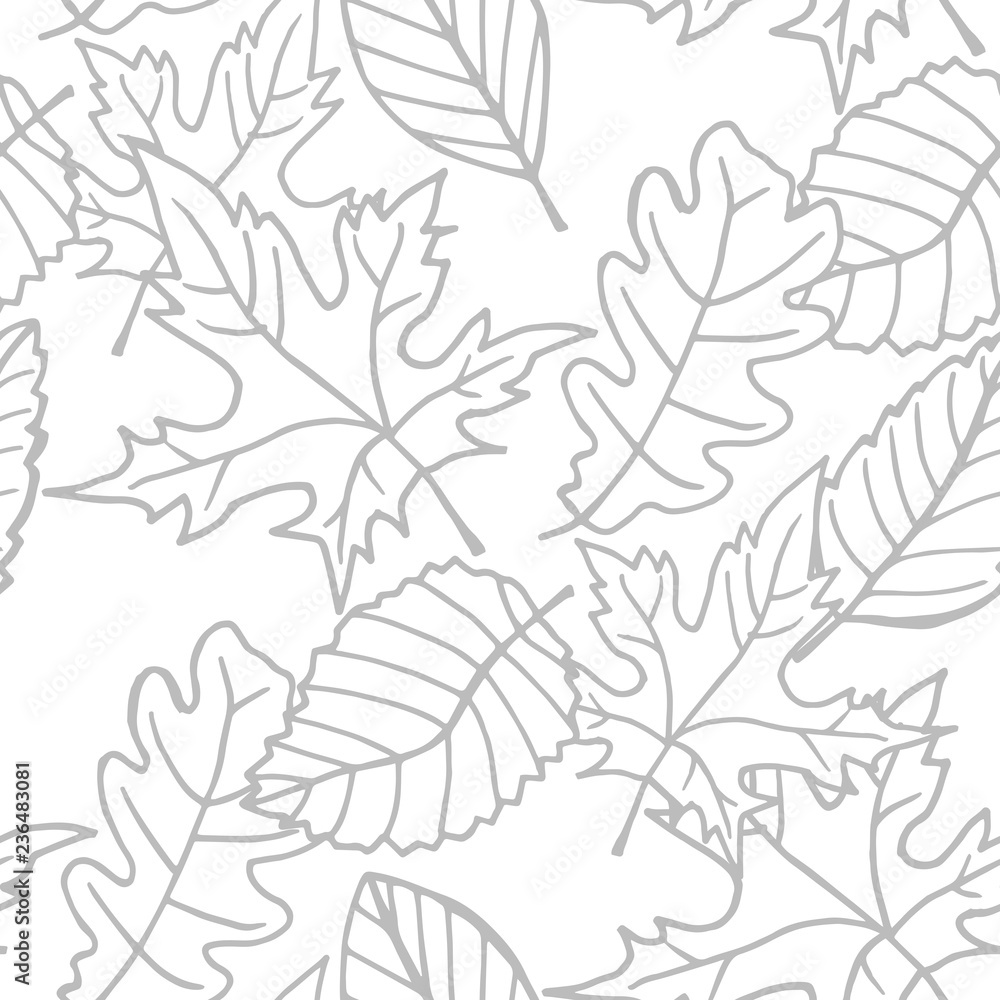 floral seamless pattern with leaves