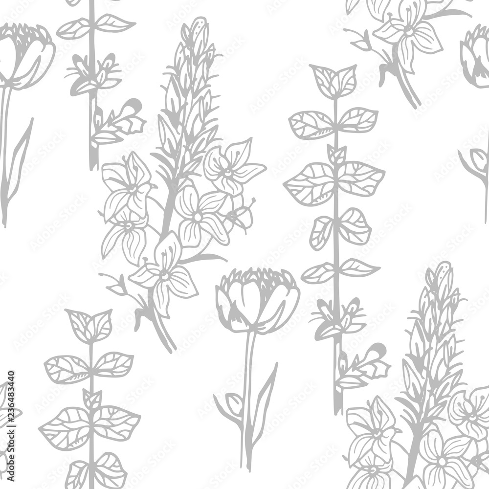 seamless floral pattern with wild flower seamless floral pattern with wild flower