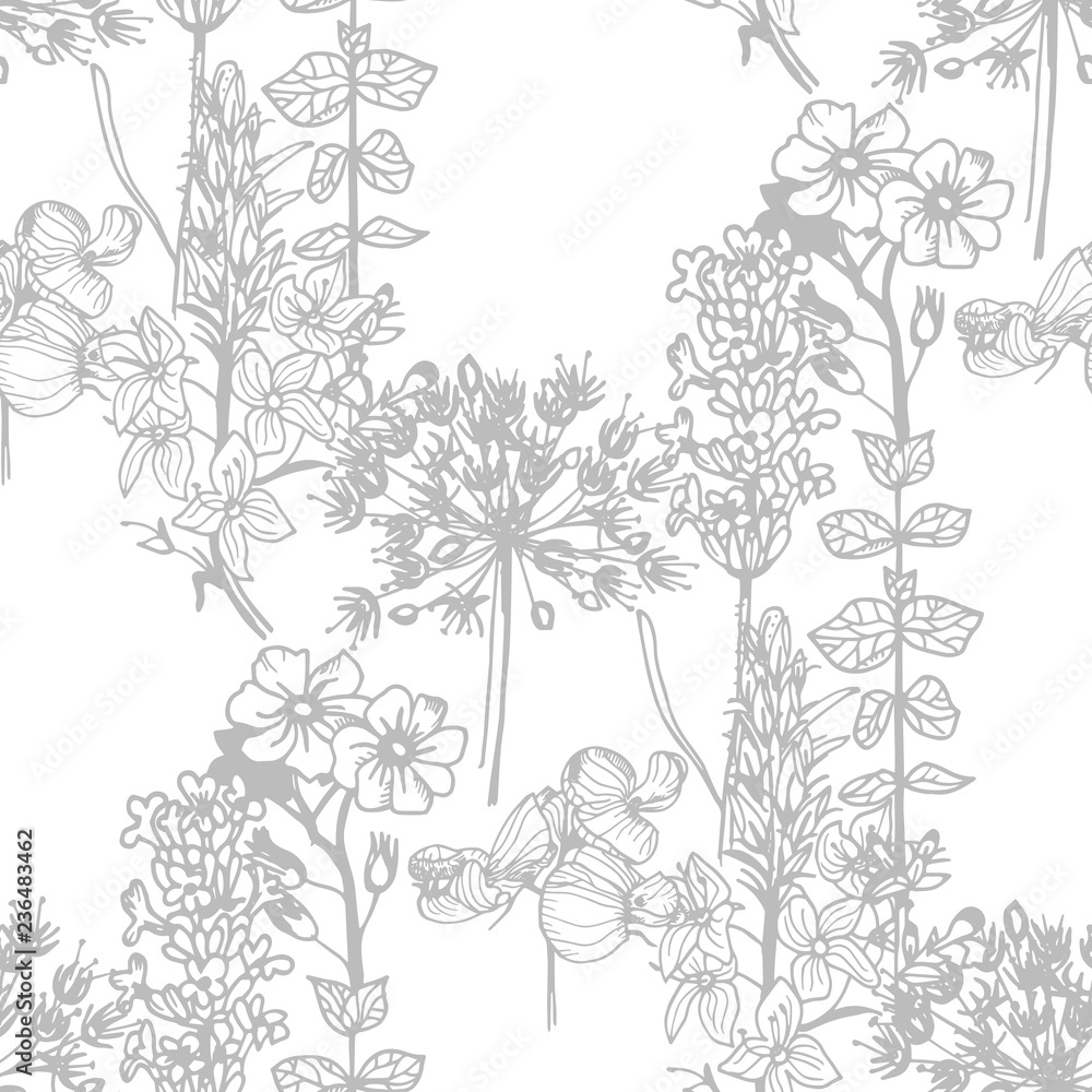 seamless floral pattern with wild flower seamless floral pattern with wild flower