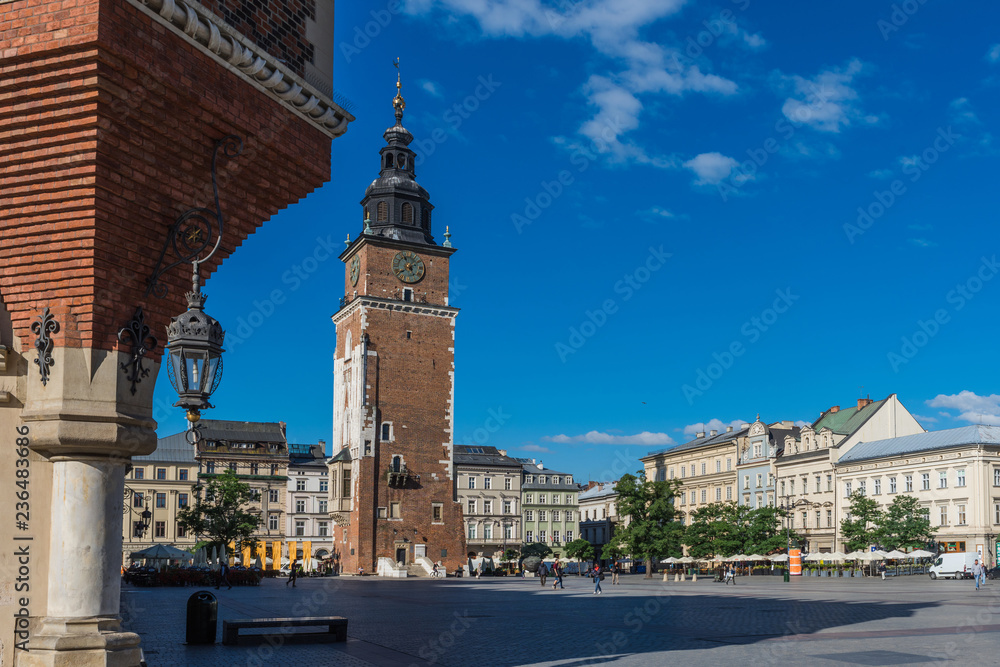 Obraz premium Krakau – Rathausturm und Rynek