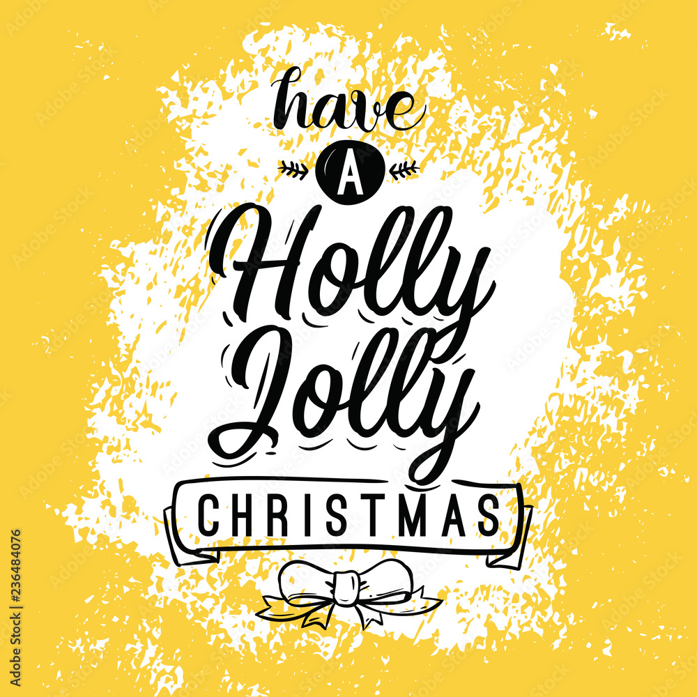 Fototapeta premium Merry Christmas typography.