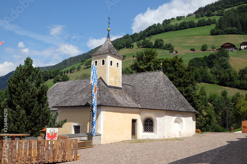 Saint Ciliano church in Luson, Italy photo