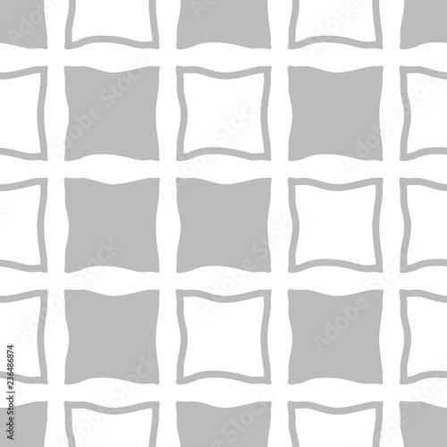 Geometric seamless pattern. Square with uneven edges