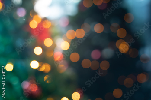 Blur of christmas tree with lighting