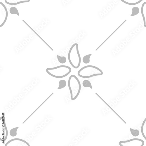 abstract floral seamless pattern with flowers, netting and leaves