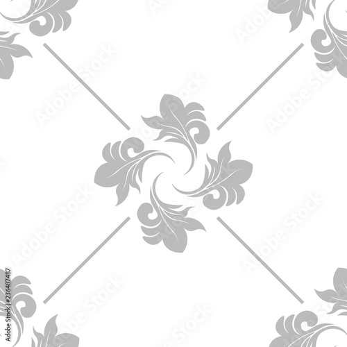 abstract floral seamless pattern with netting and leaves