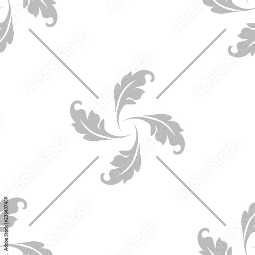 abstract floral seamless pattern with flowers, netting and leaves
