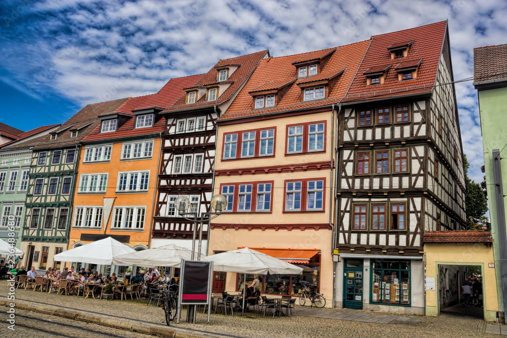 Obraz premium Erfurt, Fachwerkhäuser