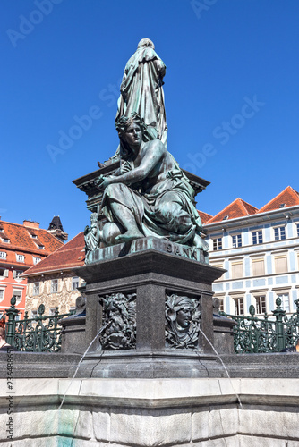 A fountain of Archduke John at Graz
