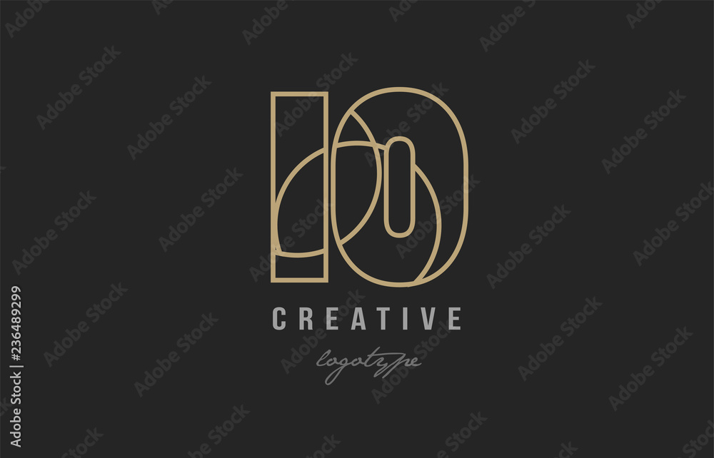black and yellow gold number 10 logo company icon design black and yellow gold number 10 logo company icon design