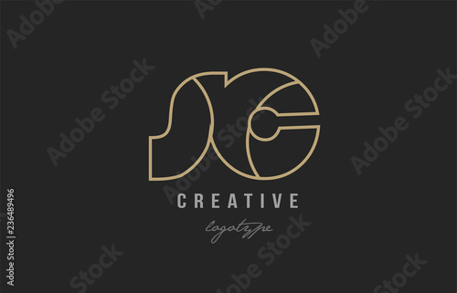 black and yellow gold alphabet letter sc s c logo combination company icon design