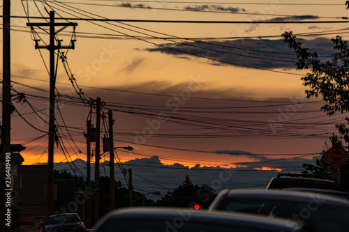 Sunset on the city