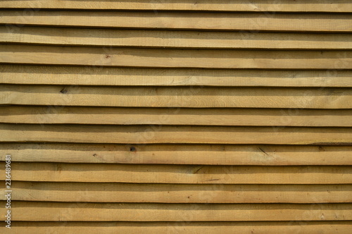 Fence of wooden planks horizontal