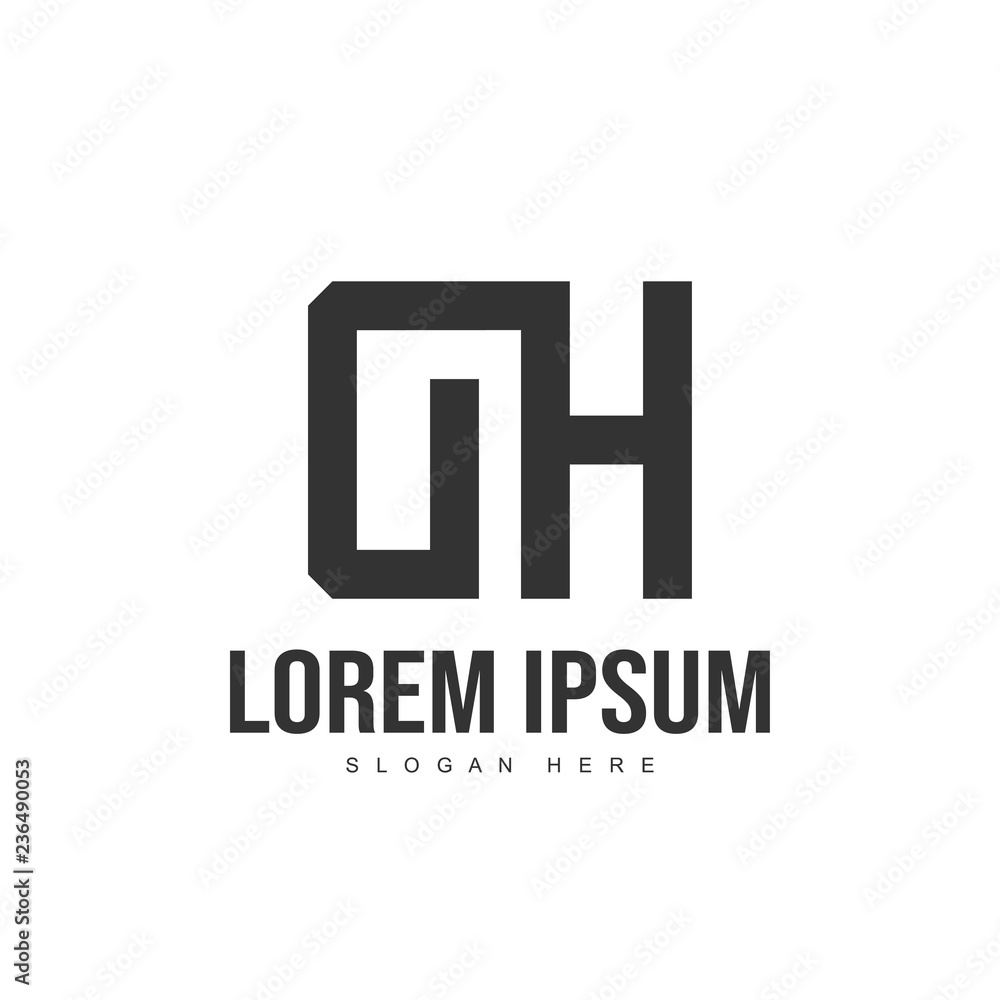 DH Letter logo design. Initial letter logo template DH Letter logo design. Initial letter logo template