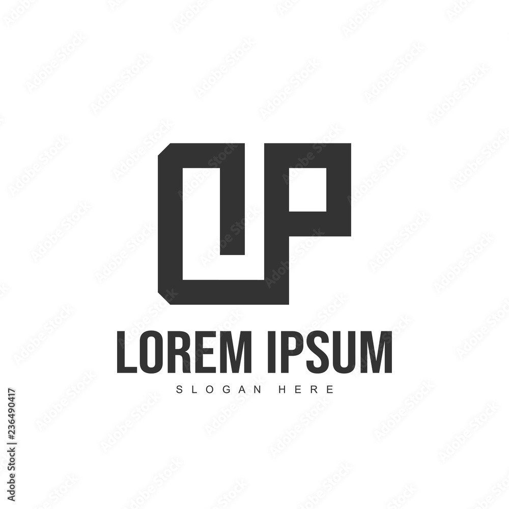 DP Letter logo design. Initial letter logo template