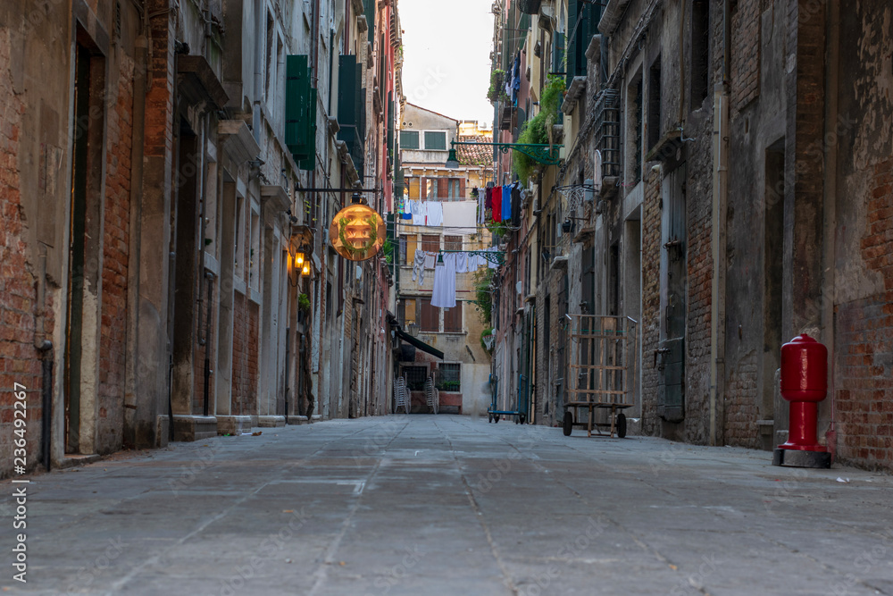 Fascinating street in Venice Italy 