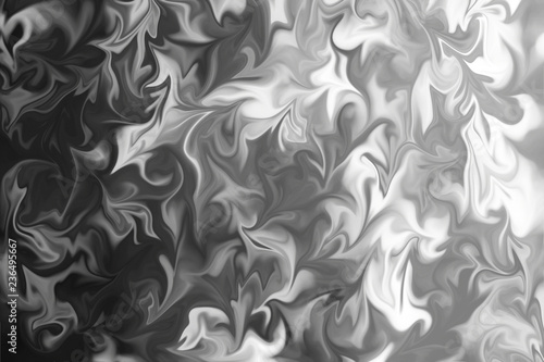Fototapeta Naklejka Na Ścianę i Meble -  Abstract Gray Black and White Marble Ink Pattern Background. Liquify Abstract Pattern With Black, White, Grey Graphics Color Art Form.