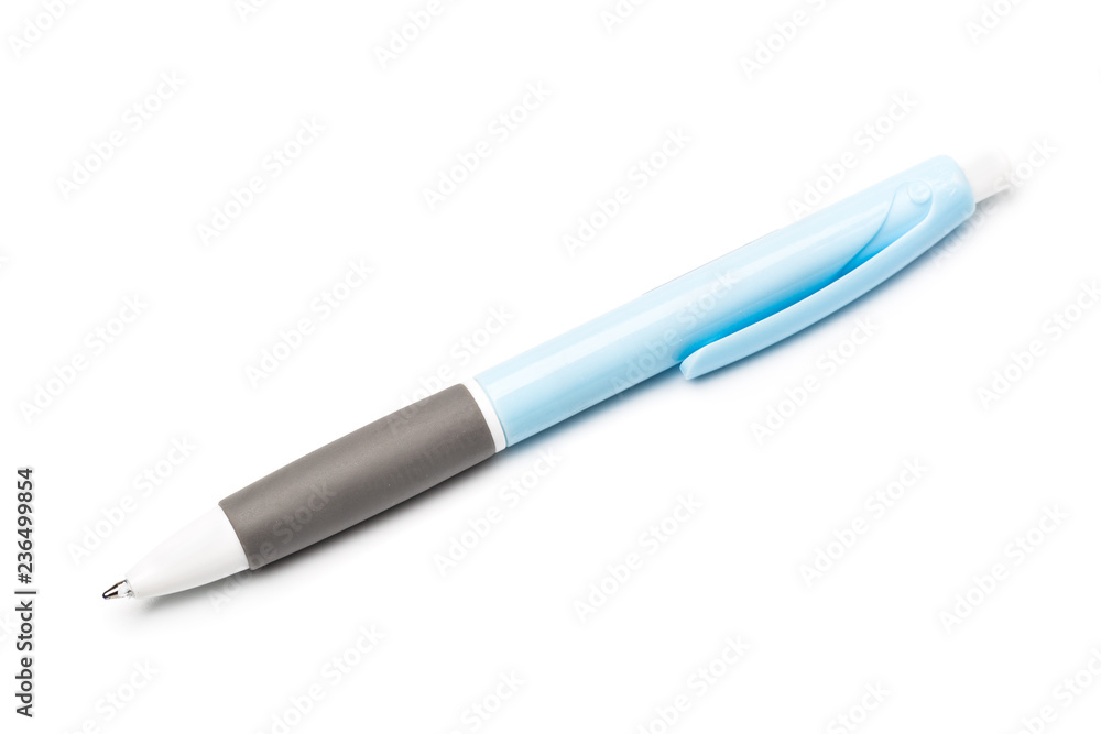 close up ballpoint pen isolated on white background close up ballpoint pen isolated on white background