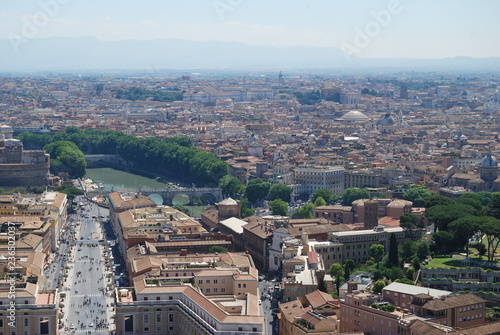 The Vatican and the city of Rome look from above.