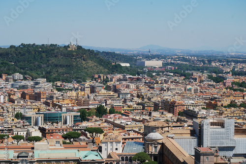 The Vatican and the city of Rome look from above.