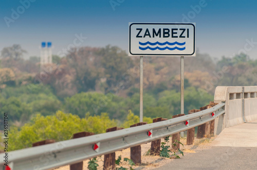Bridge which crosses the Zambezi River in Zambia. photo