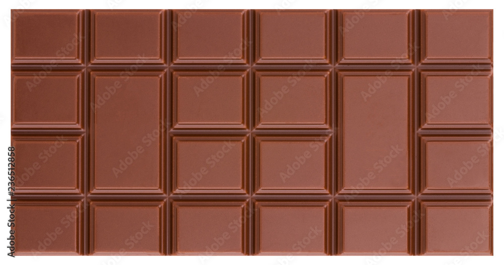 Milk chocolate bar isolated on white background with clipping path Milk chocolate bar isolated on white background with clipping path