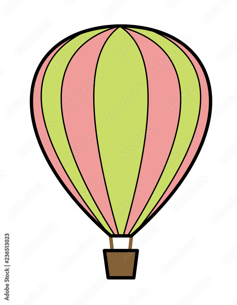 Fototapeta premium 気球模様ロープ(緑ピンク)