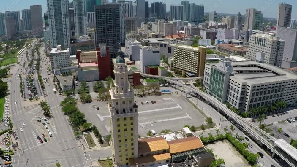 Miami Freedom Tower Aerial Orbit Miami Freedom Tower Aerial Orbit