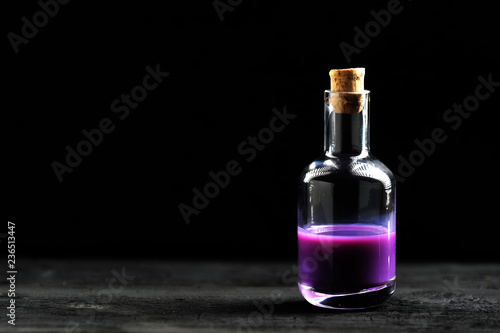 lavender oil in glass bottle