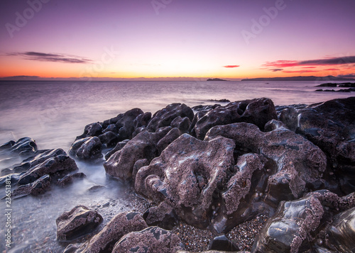 Photography sunrise at the seaside