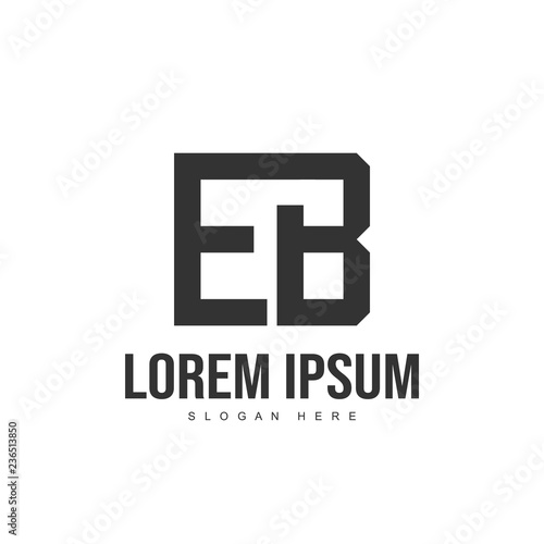 EB Letter logo design. Initial letter logo template