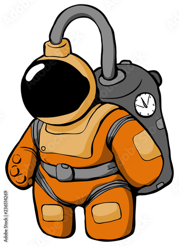 Space Suit Cartoon