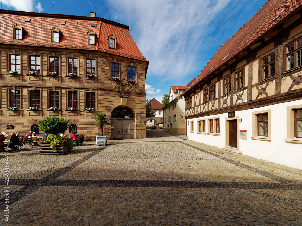 .Historisches Rathaus im Staatsbad Bad Kissingen, Unterfranken, Franken, Bayern, Deutschland.