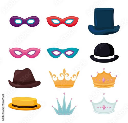 set accessories of party traditional