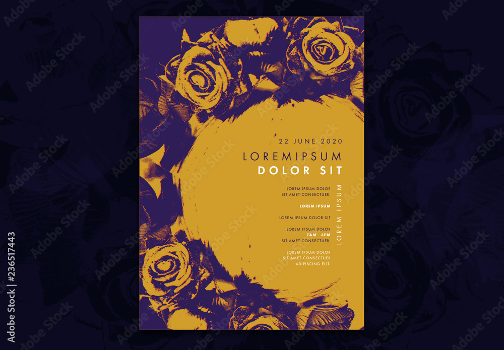 Duotone-style Event Poster Layout Stock Template | Adobe Stock