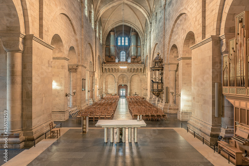 Interior of the medieval Lund cathedral