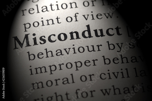 Foto definition of misconduct