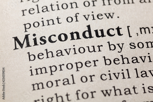 definition of misconduct photo