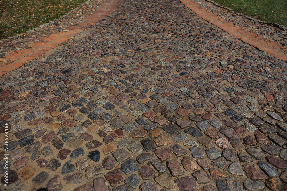 Fototapeta premium granite-paved road