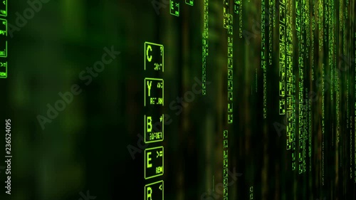 Cybercrime matrix style background photo