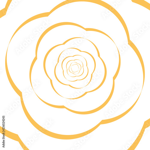 Design business concept Empty copy space modern abstract background. Paper Petals Cut Out Ribbon Strip Formed as Flowers in Repeat Pattern